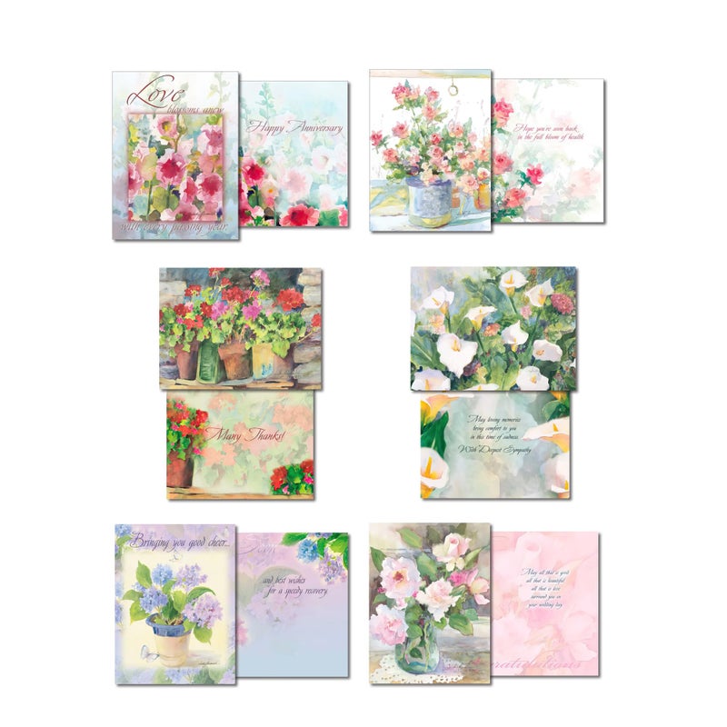 Leanin' Tree The Art of Judy Buswell - Made in USA - 20 All Occasion Cards Assortment Box with Envelopes, Greeting Cards Assortment Box, Includes Birthday, Blank Notecards, Thank You, Friendship - Image 4